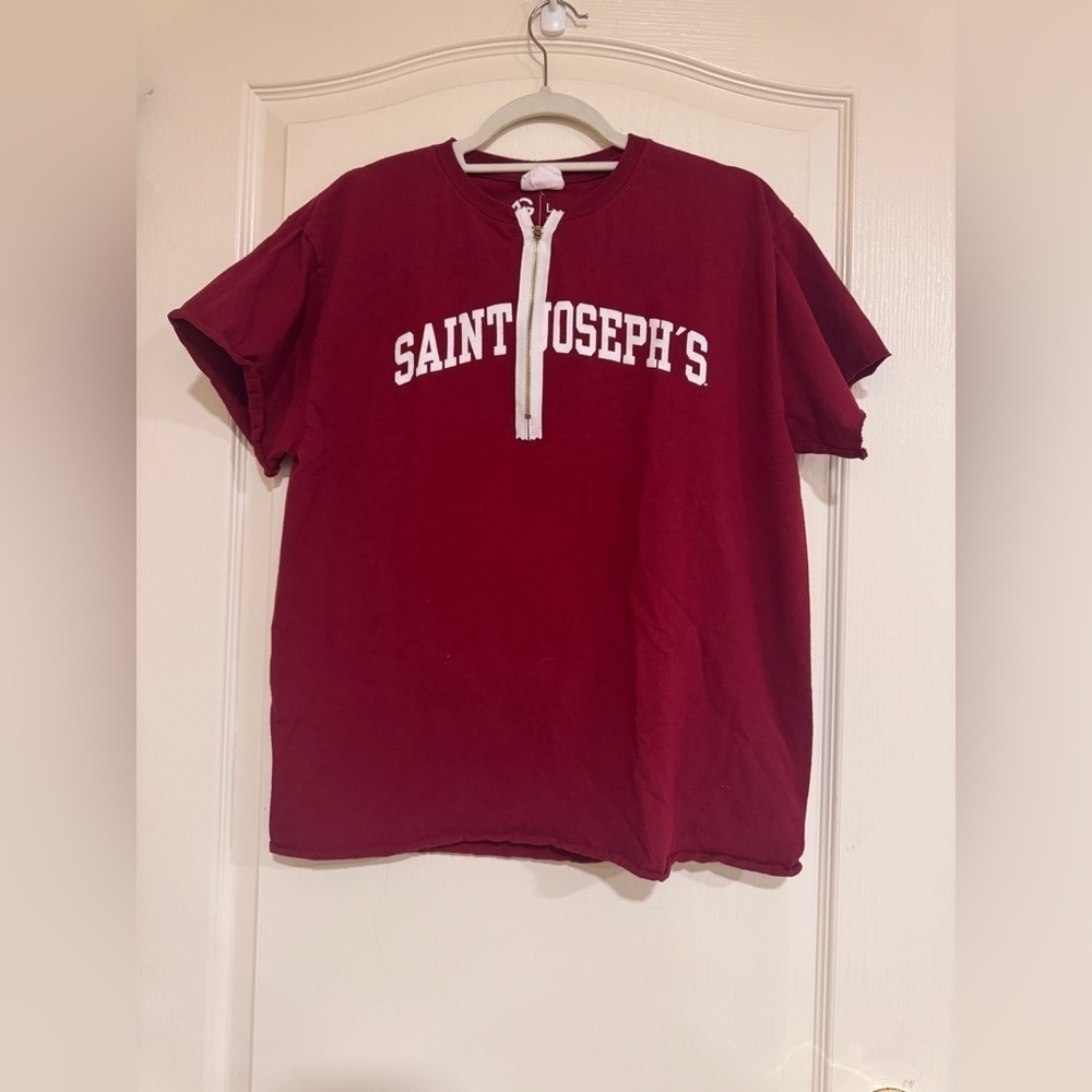 Saint Joseph’s university half zip T shirt​​​​​
